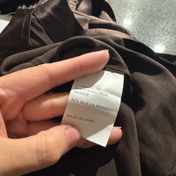 NWT FRAME Victorian Button Up Midi Dress Espresso Brown Size Small - Picture 5 of 7